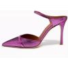 image:imageFSJ Women Sexy Stiletto High Heels Mule Rhinestones Strappy Slide Pumps Slip On Pointed Closed Toe Backless Sandals Wedding Party Dress Shoes Size 416 USPurple