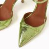 image:imageFSJ Women Sexy Stiletto High Heels Mule Rhinestones Strappy Slide Pumps Slip On Pointed Closed Toe Backless Sandals Wedding Party Dress Shoes Size 416 USGreen