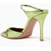 image:imageFSJ Women Sexy Stiletto High Heels Mule Rhinestones Strappy Slide Pumps Slip On Pointed Closed Toe Backless Sandals Wedding Party Dress Shoes Size 416 USGreen
