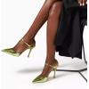 image:imageFSJ Women Sexy Stiletto High Heels Mule Rhinestones Strappy Slide Pumps Slip On Pointed Closed Toe Backless Sandals Wedding Party Dress Shoes Size 416 USGreen