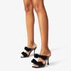 image:imageFSJ Women Sexy Two Bows Open Toe Mules Stiletto High Heel Slip On Party Evening Slides Shoes Size 415 USBlack