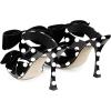 image:imageFSJ Women Sexy Two Bows Open Toe Mules Stiletto High Heel Slip On Party Evening Slides Shoes Size 415 USBlack Polka Dot