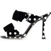 image:imageFSJ Women Sexy Two Bows Open Toe Mules Stiletto High Heel Slip On Party Evening Slides Shoes Size 415 USBlack Polka Dot