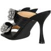 image:imageFSJ Women Sexy Two Bows Open Toe Mules Stiletto High Heel Slip On Party Evening Slides Shoes Size 415 USBlack Rhinestone Bow