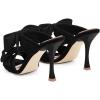 image:imageFSJ Women Sexy Two Bows Open Toe Mules Stiletto High Heel Slip On Party Evening Slides Shoes Size 415 USBlack Velvet