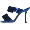 image:imageFSJ Women Sexy Two Bows Open Toe Mules Stiletto High Heel Slip On Party Evening Slides Shoes Size 415 USBlue