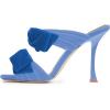 image:imageFSJ Women Sexy Two Bows Open Toe Mules Stiletto High Heel Slip On Party Evening Slides Shoes Size 415 USLight Blue