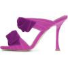 image:imageFSJ Women Sexy Two Bows Open Toe Mules Stiletto High Heel Slip On Party Evening Slides Shoes Size 415 USLight Purple