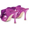 image:imageFSJ Women Sexy Two Bows Open Toe Mules Stiletto High Heel Slip On Party Evening Slides Shoes Size 415 USLight Purple