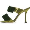 image:imageFSJ Women Sexy Two Bows Open Toe Mules Stiletto High Heel Slip On Party Evening Slides Shoes Size 415 USOlive