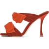 image:imageFSJ Women Sexy Two Bows Open Toe Mules Stiletto High Heel Slip On Party Evening Slides Shoes Size 415 USOrange