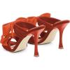 image:imageFSJ Women Sexy Two Bows Open Toe Mules Stiletto High Heel Slip On Party Evening Slides Shoes Size 415 USOrange