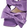 image:imageFSJ Women Sexy Two Bows Open Toe Mules Stiletto High Heel Slip On Party Evening Slides Shoes Size 415 USOrchid