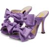 image:imageFSJ Women Sexy Two Bows Open Toe Mules Stiletto High Heel Slip On Party Evening Slides Shoes Size 415 USOrchid