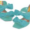 image:imageFSJ Women Sexy Two Bows Open Toe Mules Stiletto High Heel Slip On Party Evening Slides Shoes Size 415 USTurquoise
