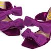 image:imageFSJ Women Sexy Two Bows Open Toe Mules Stiletto High Heel Slip On Party Evening Slides Shoes Size 415 USViolet