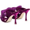 image:imageFSJ Women Sexy Two Bows Open Toe Mules Stiletto High Heel Slip On Party Evening Slides Shoes Size 415 USViolet