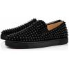 image:imageFSJ Women amp Men Fashion Studded Flat Loafers Shoes Round Toe Comfortable Slip On Unisex Rivets Pumps Elegant Formal Luxury Shoes Size 416 USBlack