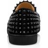 image:imageFSJ Women amp Men Fashion Studded Flat Loafers Shoes Round Toe Comfortable Slip On Unisex Rivets Pumps Elegant Formal Luxury Shoes Size 416 USBlack
