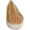 image:imageFSJ Women amp Men Fashion Studded Flat Loafers Shoes Round Toe Comfortable Slip On Unisex Rivets Pumps Elegant Formal Luxury Shoes Size 416 USGold