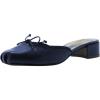 image:imageFSJ Women Cute Bowknot Mules Square Toe Block Low Heel Backless Slides Sandals Comfortable Slip On Dress Slippers Size 416 USBlue