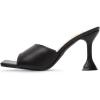 image:imageFSJ Women Fashion Square Open Toe High Heel Mules Slip On Summer Dress Slide Sandal Shoes Size 415 USBlack
