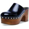 image:imageFSJ Women Platform Mules Chunky Block High Heel Sandals Studded Closed Toe Slip On Clogs Casual Holiday Party Dress Shoes Size 416 USBlue