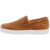 image:imageFSJ Women amp Men Fashion Studded Flat Loafers Shoes Round Toe Comfortable Slip On Unisex Rivets Pumps Elegant Formal Luxury Shoes Size 416 USBrown