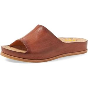 image:imageFSJ Women Flat Sandals Open Toe Single Wide Band Cork Thick Sole Backless Slip On Slides Summer Slippers Outdoor Casual Beach Shoes Size 416 USBrown