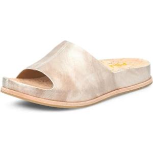image:imageFSJ Women Flat Sandals Open Toe Single Wide Band Cork Thick Sole Backless Slip On Slides Summer Slippers Outdoor Casual Beach Shoes Size 416 USGold