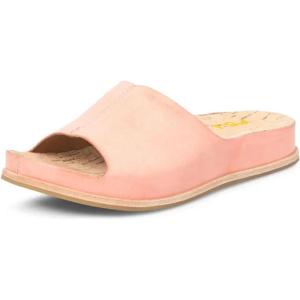 image:imageFSJ Women Flat Sandals Open Toe Single Wide Band Cork Thick Sole Backless Slip On Slides Summer Slippers Outdoor Casual Beach Shoes Size 416 USPink