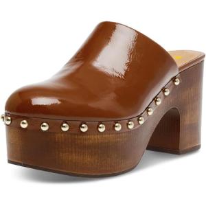 image:imageFSJ Women Platform Mules Chunky Block High Heel Sandals Studded Closed Toe Slip On Clogs Casual Holiday Party Dress Shoes Size 416 USBrown