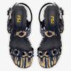image:imageFSJ Women Boho Wedge Sandals Low Platform Open Toe CutOut Strappy Stylish Summer Casual Party Shoes Size 416 USBlue Floral
