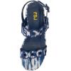 image:imageFSJ Women Boho Wedge Sandals Low Platform Open Toe CutOut Strappy Stylish Summer Casual Party Shoes Size 416 USBlue Pattern
