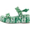 image:imageFSJ Women Boho Wedge Sandals Low Platform Open Toe CutOut Strappy Stylish Summer Casual Party Shoes Size 416 USGreen Pattern