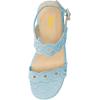 image:imageFSJ Women Boho Wedge Sandals Low Platform Open Toe CutOut Strappy Stylish Summer Casual Party Shoes Size 416 USLight Blue