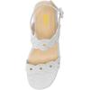image:imageFSJ Women Boho Wedge Sandals Low Platform Open Toe CutOut Strappy Stylish Summer Casual Party Shoes Size 416 USWhite