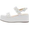 image:imageFSJ Women Boho Wedge Sandals Low Platform Open Toe CutOut Strappy Stylish Summer Casual Party Shoes Size 416 USWhite
