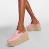 image:imageFSJ Women Closed Toe Loafer Mules Espadrille Platform Wedge High Heels Comfortable Slip On Dress Pumps Shoes Size 416 USPink