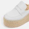 image:imageFSJ Women Closed Toe Loafer Mules Espadrille Platform Wedge High Heels Comfortable Slip On Dress Pumps Shoes Size 416 USWhite