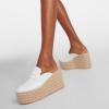 image:imageFSJ Women Closed Toe Loafer Mules Espadrille Platform Wedge High Heels Comfortable Slip On Dress Pumps Shoes Size 416 USWhite