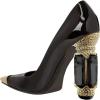image:imageFSJ Women DOrsay Graceful Pumps Gilded Pointed Toe Crystal Chunky Block High Heels Slip On Wedding Prom Dress Shoes Size 416 USBlack