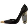 image:imageFSJ Women DOrsay Graceful Pumps Gilded Pointed Toe Crystal Chunky Block High Heels Slip On Wedding Prom Dress Shoes Size 416 USBlack