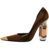 image:imageFSJ Women DOrsay Graceful Pumps Gilded Pointed Toe Crystal Chunky Block High Heels Slip On Wedding Prom Dress Shoes Size 416 USBrown