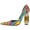 image:imageFSJ Women DOrsay Graceful Pumps Gilded Pointed Toe Crystal Chunky Block High Heels Slip On Wedding Prom Dress Shoes Size 416 USQuicksand