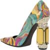 image:imageFSJ Women DOrsay Graceful Pumps Gilded Pointed Toe Crystal Chunky Block High Heels Slip On Wedding Prom Dress Shoes Size 416 USQuicksand