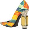 image:imageFSJ Women DOrsay Graceful Pumps Gilded Pointed Toe Crystal Chunky Block High Heels Slip On Wedding Prom Dress Shoes Size 416 USSunset Glow