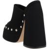 image:imageFSJ Women Open Round Toe Mule Sandals Chunky High Heel Slip On Platform Clogs Slides with Studs Comfy Shoes Size 416 USBlack