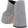image:imageFSJ Women Open Round Toe Mule Sandals Chunky High Heel Slip On Platform Clogs Slides with Studs Comfy Shoes Size 416 USGrey