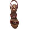 image:imageFSJ Women Open Toe Triple Buckle Straps Clog Heels Studded Platform Sandals Wooden Chunky Block Date Nights Shoes Size 416 USRed